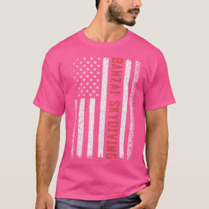 T-shirt Banzai Skydiving Drapeau américain 4 juillet