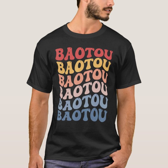 T-shirt Baotou City Groovy Retro (Devant)