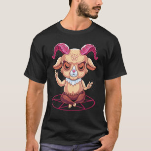 T-shirt Baphomet Gothique Chèvre Sataniste Pentagram Gothi