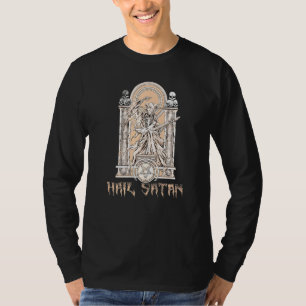 T-shirt Baphomet Joue De La Guitare Électrique Hails Satan