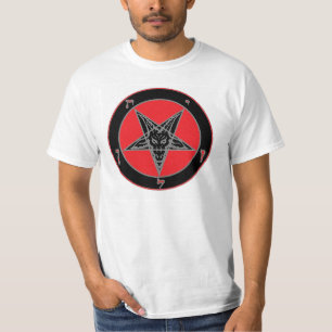 T-shirt Baphomet (noir, rouge et gris)
