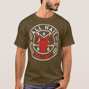 T-shirt Baphomet Toute Gloire à Satan Diable Chèvre Bafome