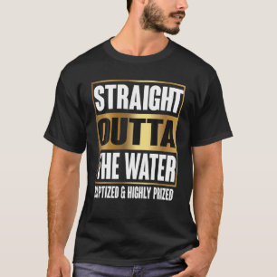 T-shirt Baptême Adultes Enfants Funny Outta Water Tee Gift