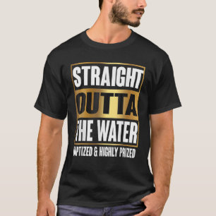 T-shirt Baptême Adultes Enfants Funny Outta Water Tee Gift