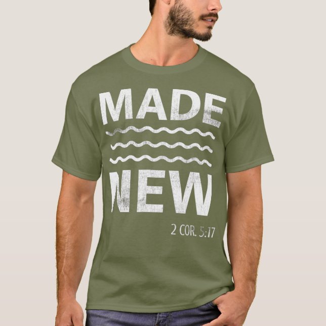 T-shirt Baptême chrétien Adulte Bible Verse (Devant)