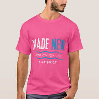 T-shirt Baptême D'Immersion D'Eau Baptisé Fait Nouveau 2-C