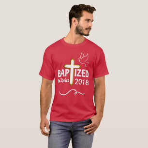 T-shirt Baptisé En Christ 2018 Graphique Religieux