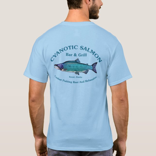 T-shirt Bar et Grill Saumon Cyanotique (Dos)
