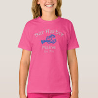 Bar Harbor Maine Blue Lobster, Chemise noire, fill