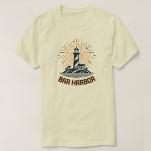 T-shirt Bar Harbor Maine Phare Lever du soleil