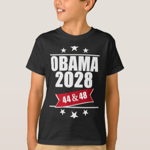T-shirt Barack Obama 2028 Président Drapeau Américain Pro 