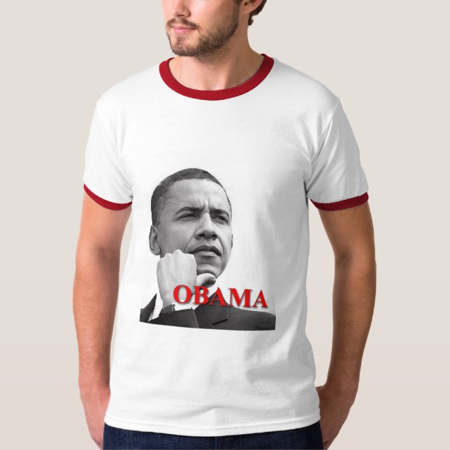 T-SHIRT BARACK OBAMA, 44E PRÉSIDENT DES ÉTATS-UNIS (Devant)