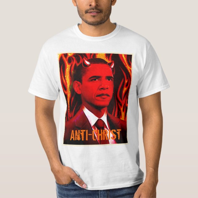 T-shirt Barack Obama l'antichriste (Devant)