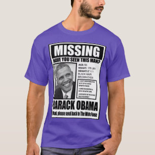 T-shirt Barack Obama Parodie Manquante Barack T Shirt Manq