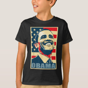 T-shirt Barack Obama Président 44 Drapeau Américain Bonne 
