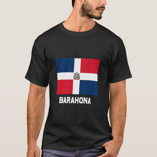 T-shirt Barahona République dominicaine Drapeau Emblem Esc (Devant)