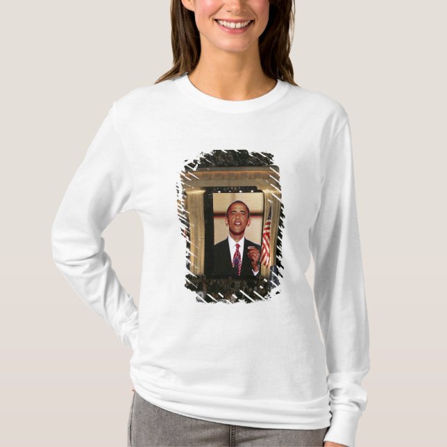 T-shirt Barak Obama parle à la nuit dernière du (Devant)