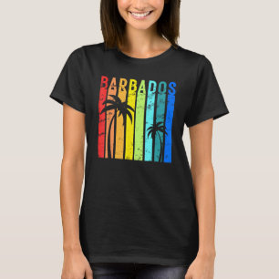 T-shirt Barbade Vintage Design Vacances île des Caraïbes