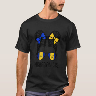 T-shirt Barbadienne Fille Messy Cheveux Barbade Pride Patr