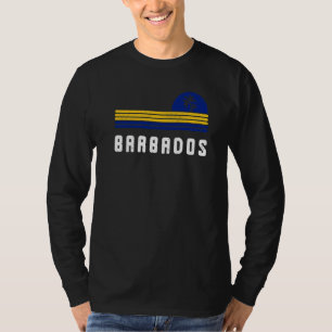 T-shirt Barbados Retro Sunset Bajan Drapeau Barbadien Prid