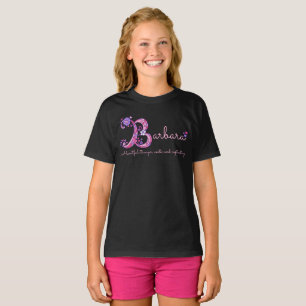 T-shirt Barbara Girls nom et sens Chemise B monogramme