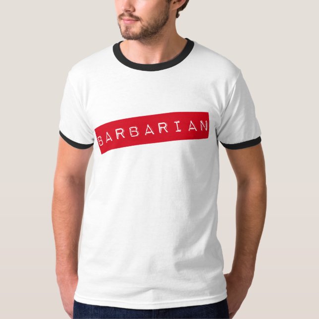 T-shirt barbare de la sonnerie des hommes (Devant)