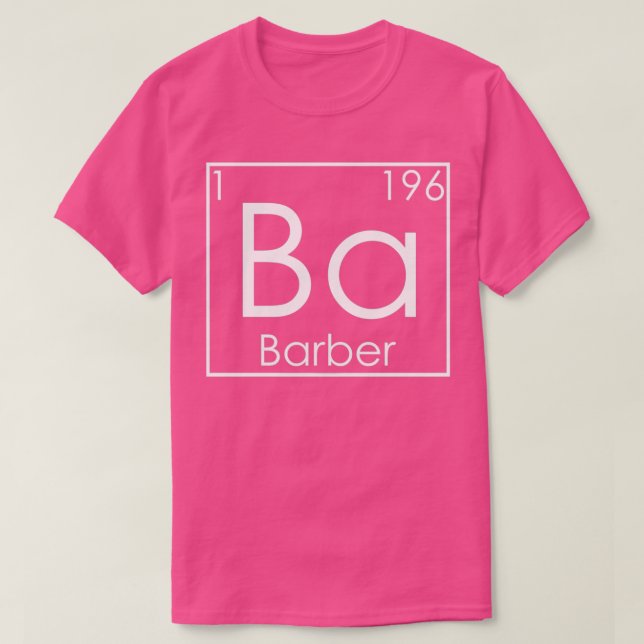 T-shirt Barbe à cheveux éléments périodiques Barbiers (Design devant)