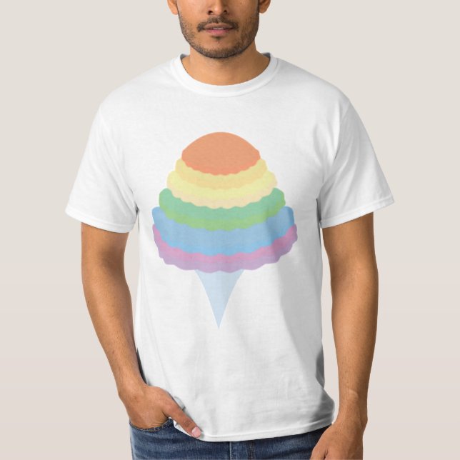 T-shirt Barbe à papa arc-en-ciel  (Devant)