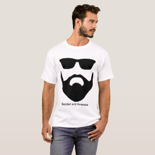 T-shirt barbe et lunettes de soleil