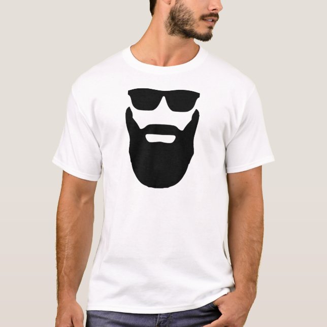 T-shirt Barbe et lunettes de soleil (Devant)