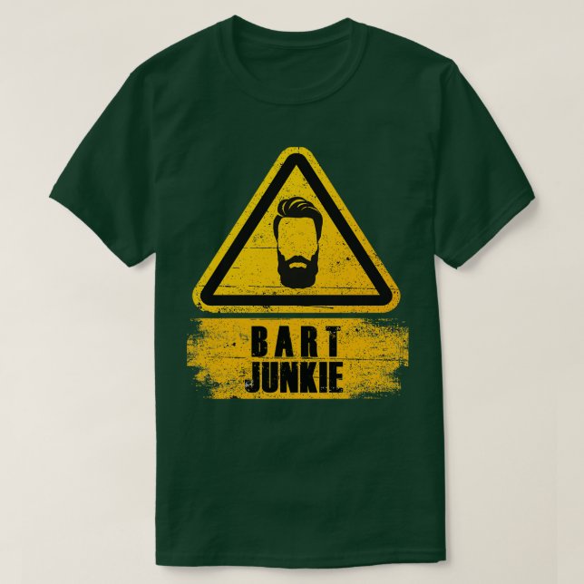T-shirt Barbe Junkie Beard Porteur Barbe Grooming Barbier  (Design devant)