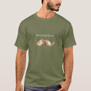 T-shirt Barbe Marron Meilleur Papa Jamais