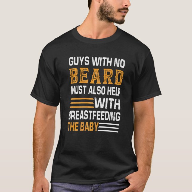 T-shirt Barbe Pour Hommes Règle Papa Manly Porté Tatouage  (Devant)
