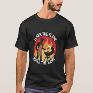 T-shirt Barbecue Apprenez la flamme fumée Pitmaster Grilli