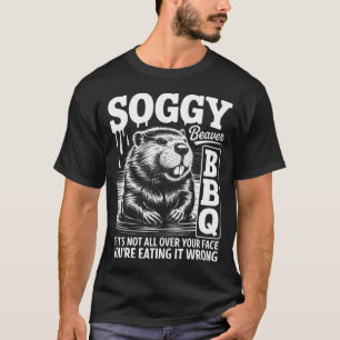 T-shirt Barbecue au Castor Trempé Drôle de Fête de Steak