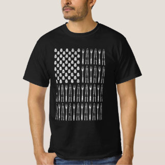 T-shirt Barbecue barbecue barbecue drapeau américain USA A