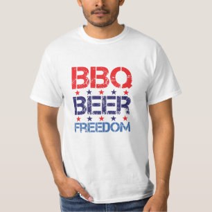 T-shirt Barbecue Beer Freedom T-Shirt, BBQ Lover, Électio