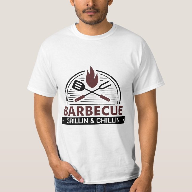 T-shirt Barbecue "Grillin & Chillin" (Devant)