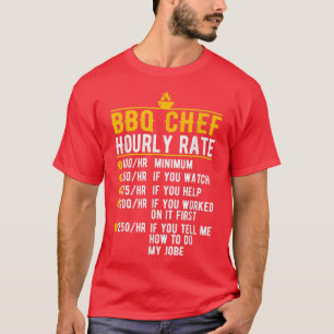 T-shirt Barbecue Prix Horaires Du Chef Barbecue Fumer Gril