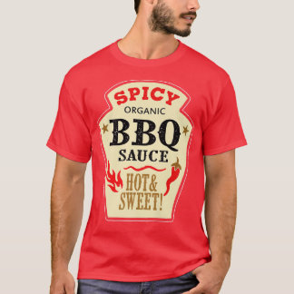 T-shirt Barbecue Sauce Grill Grillade épicé chaud Ketchup 