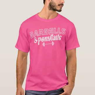 T-shirt Barbells Et Ponytails Femme Couvertures De Pompe D
