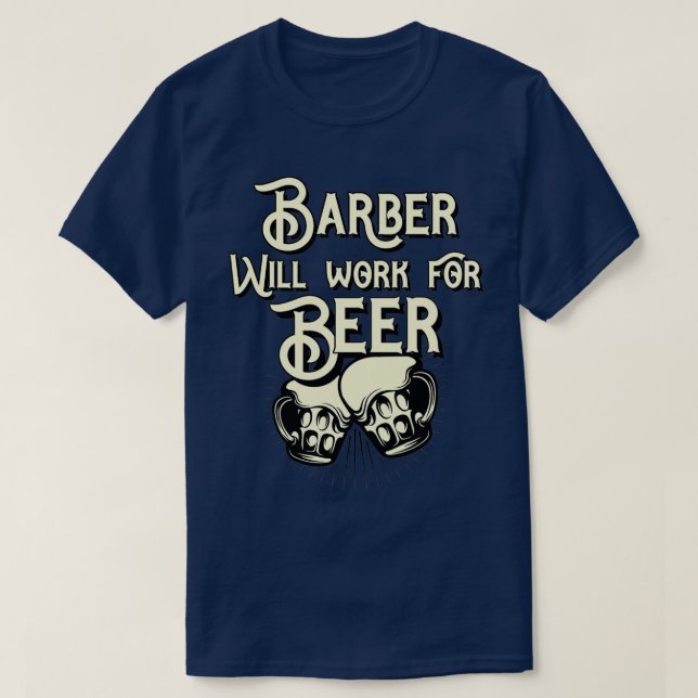 T-shirt Barber cadeaux de travail pour lui (Design devant)