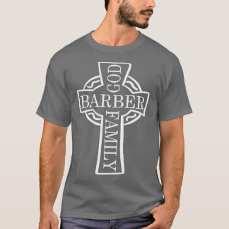 T-shirt Barber Dieu Famille Christ Cheveux Beard ciseaux C
