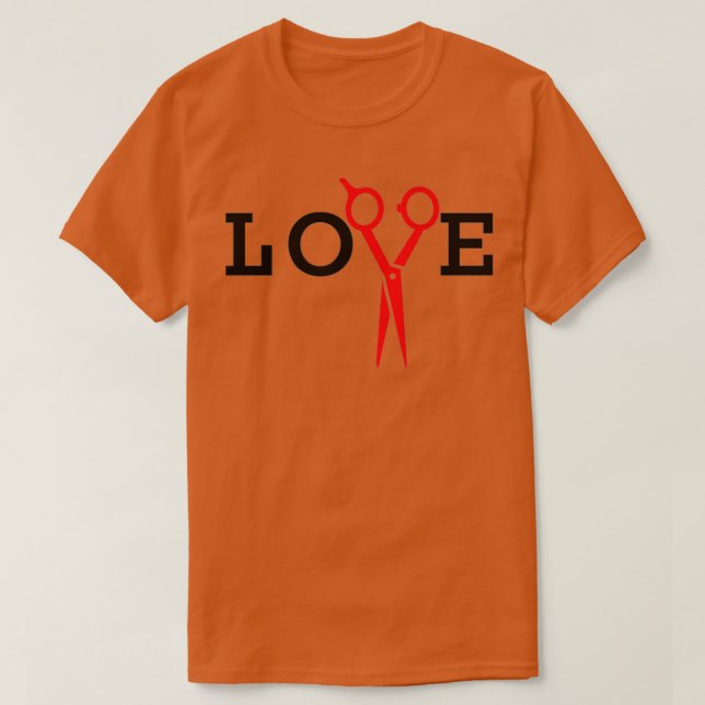 T-shirt Barber Hair Stylist Love 2 (Design devant)