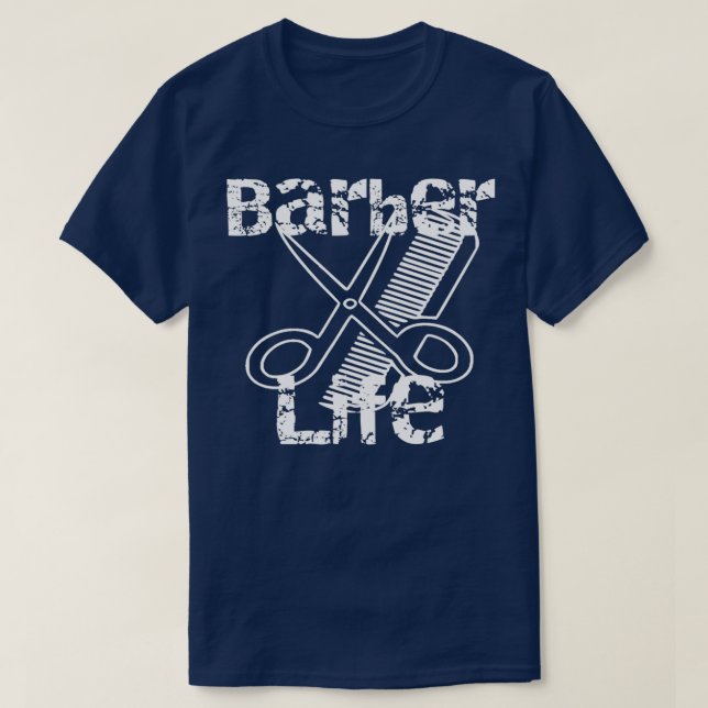T-shirt Barber Life Barber School Cadeau (Design devant)