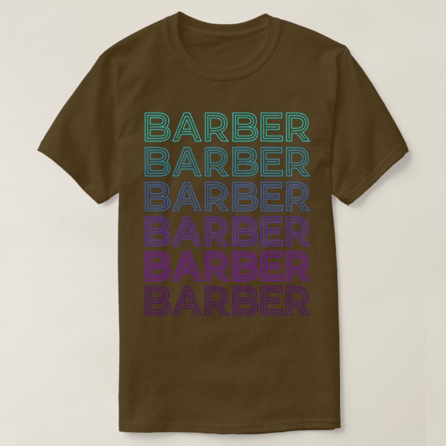 T-shirt Barber Retro (Design devant)