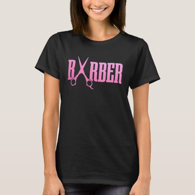 T-shirt Barber Scissors Hairstylist Hairdresser Coiffeur (Devant)