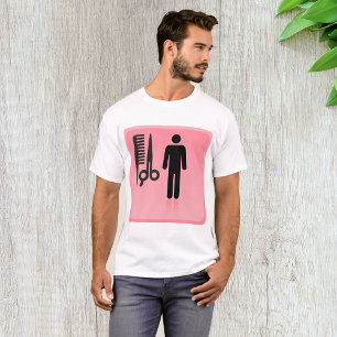 T-shirt Barber Shop Icon Haircut Comb et ciseaux