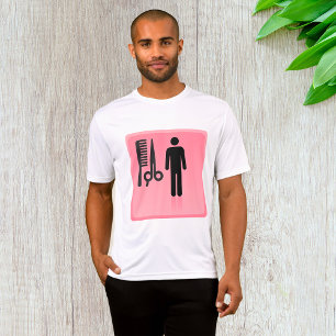 T-shirt Barber Shop Icon Haircut Comb et ciseaux