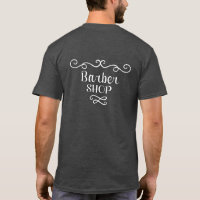 Barber shop nom simple titre gris marque blanche